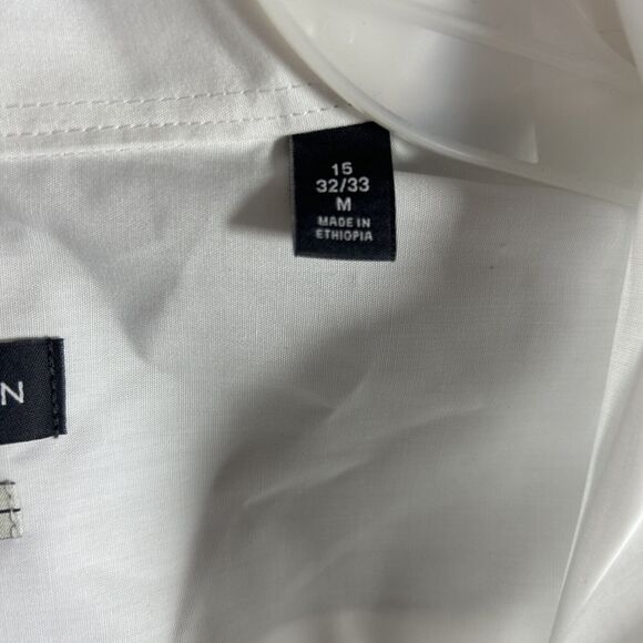 Van Heusen Men's Regular Fit/ Button Down Dress Shirt /White/ 15- 32/33 NEW READ - Picture 4 of 9